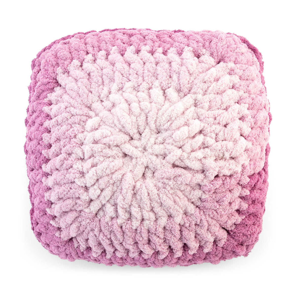 Radiant Crochet Pillow made using Bernat yarn