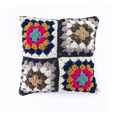 Bernat Crochet Check-Out Granny Pillow Crochet Check-Out Granny Pillow made using Bernat yarn