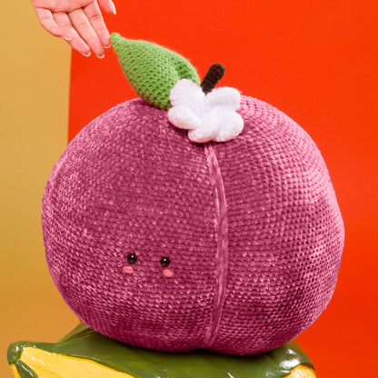 Bernat Peachy Plum Pillow Crochet Amigurumi Pomegranate