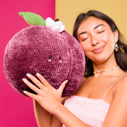 Bernat Peachy Plum Pillow Crochet Amigurumi Pomegranate