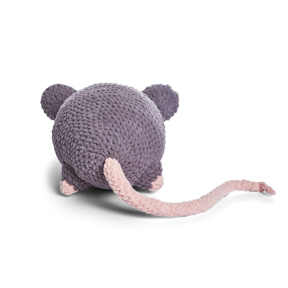 Bernat Crochet Pizza Rat Crochet Toy made in Bernat Blanket Yarn