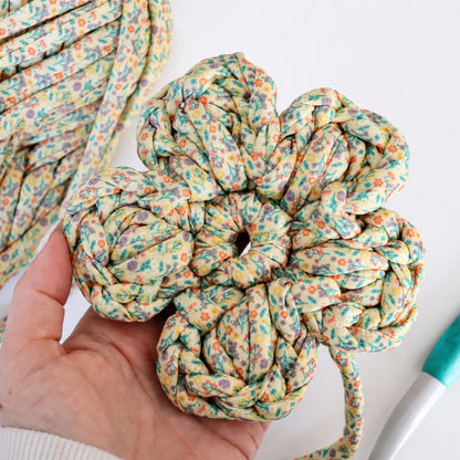 Bernat Fab Crochet Flower Keychain Glowing Garden