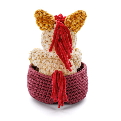 Bernat Sleeping Foal to Crochet Sleeping Foal To Crochet made using Bernat yarn in a styled lifestyle setting