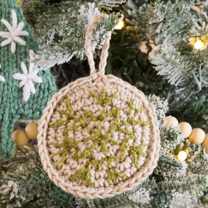 Bernat Crochet Embroidered Snowflake Ornament Bernat Crochet Embroidered Snowflake Ornament