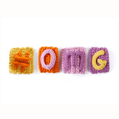 Bernat Crochet Letter Know Bag Charms Crochet Letter Know Bag Charms made using Bernat yarn
