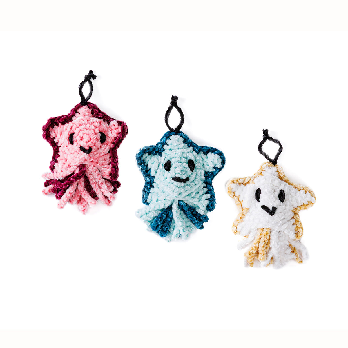 Crochet Starstruck Charm made using Bernat yarn