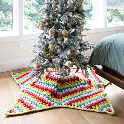 Bernat Crochet Star Tree Skirt Crochet Star Tree Skirt made using Bernat yarn
