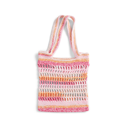 Out And About Crochet Tote made using Bernat yarn