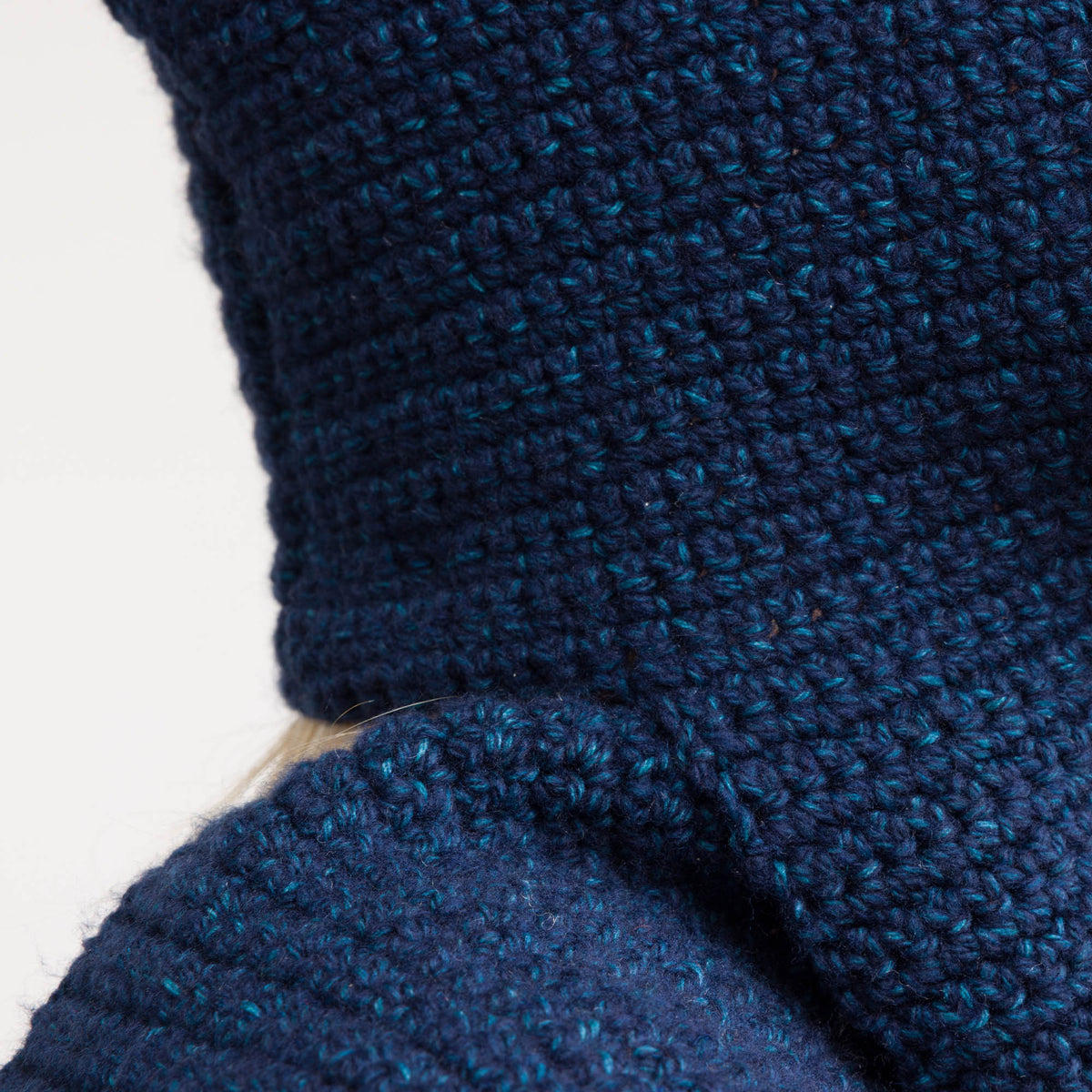 Whimsy Wrap Crochet Hooded Scarf made using Bernat yarn