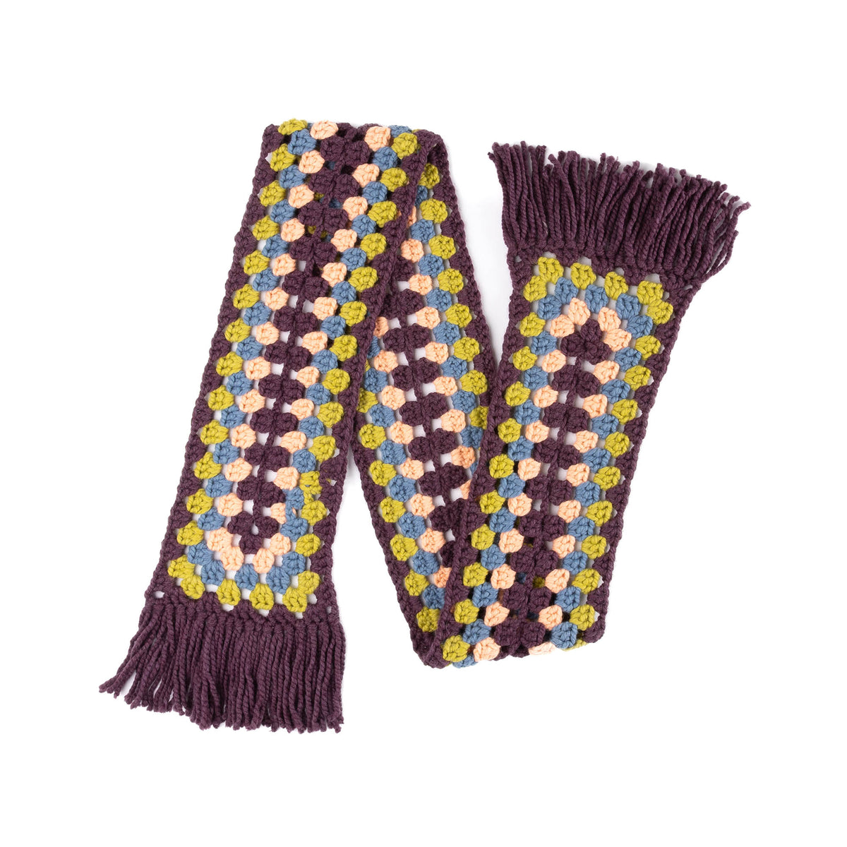 Roundabout Crochet Scarf made using Bernat yarn