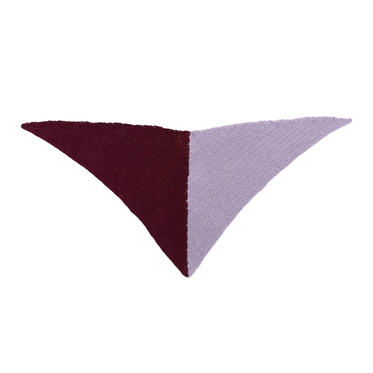 Crochet Contrast Corner Shawl made using Bernat yarn