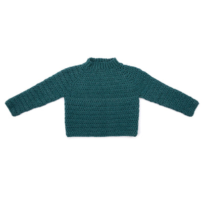 Bernat Wrapped in a Hug Crochet Pullover Deep Teal