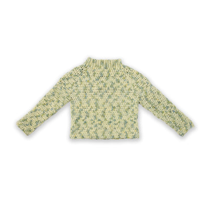 Bernat Wrapped in a Hug Crochet Pullover Greenery