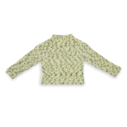 Bernat Wrapped in a Hug Crochet Pullover Greenery