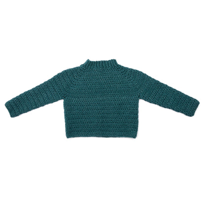 Bernat Wrapped in a Hug Crochet Pullover Deep teal