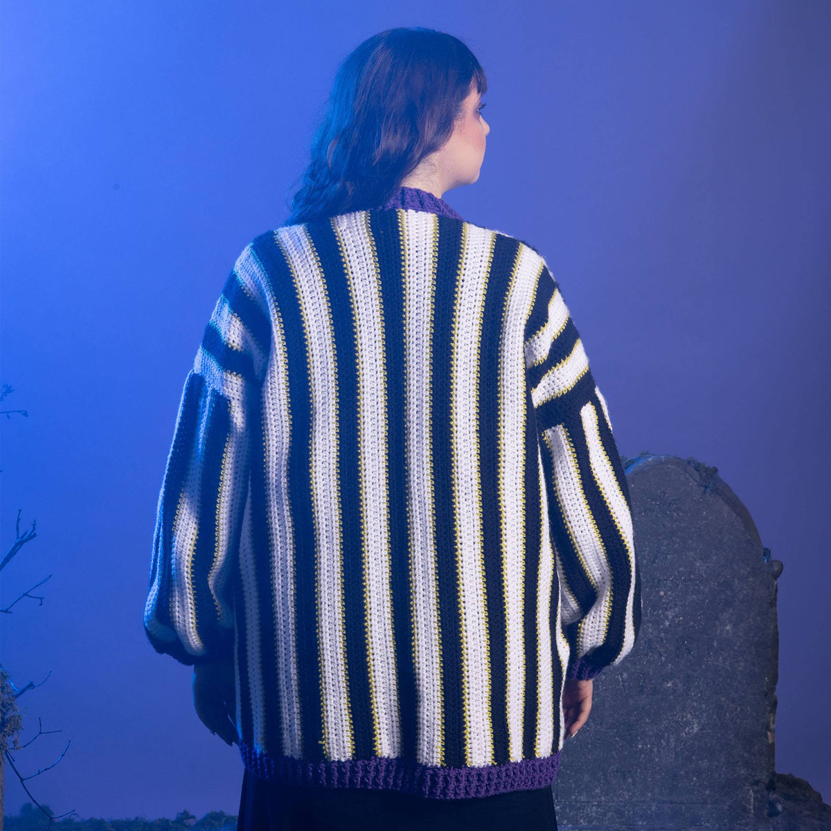 Strange & Unusual Crochet Cardigan made using Bernat yarn