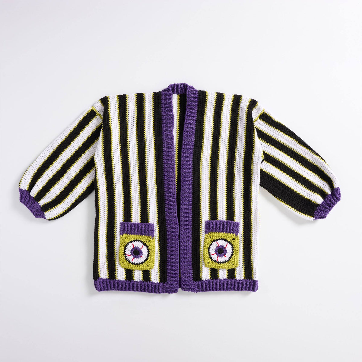Strange & Unusual Crochet Cardigan made using Bernat yarn