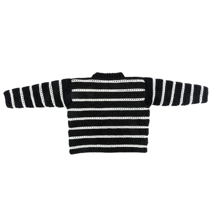 Bernat Eyelet Stripes Crochet Pullover Eyelet Stripes Crochet Pullover made using Bernat yarn