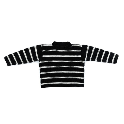 Bernat Eyelet Stripes Crochet Pullover Eyelet Stripes Crochet Pullover made using Bernat yarn