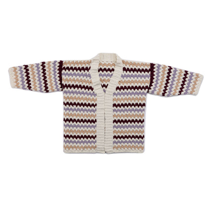 Bernat Mini Chevron Crochet Cardigan Mini Chevron Crochet Cardigan made using Bernat yarn