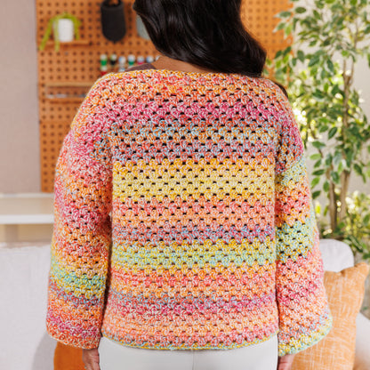 Bernat Crochet Grand Granny Pullover Crochet Grand Granny Pullover made using Bernat yarn