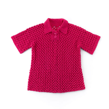 Bernat Crochet Cotton Cool Polo Shirt Crochet Cotton Cool Polo Shirt made using Bernat yarn