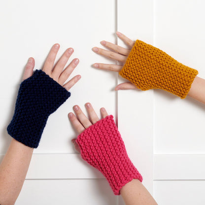 Bernat Beginner Knit Wristy Wonders All Variants
