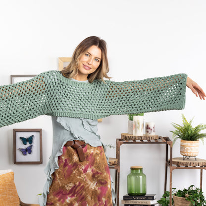 Bernat Fairycore Knit Mesh Shrug Version 2