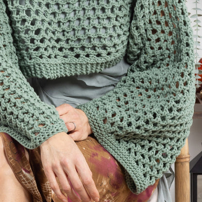 Bernat Fairycore Knit Mesh Shrug Version 2