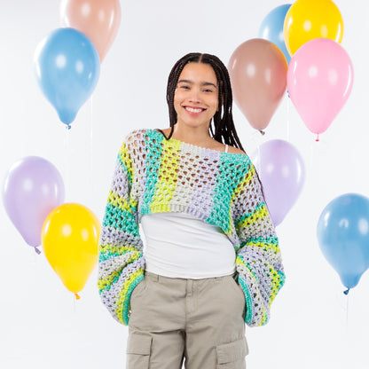 Bernat Fairycore Knit Mesh Shrug Version 1