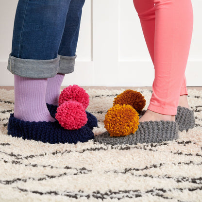 Bernat Beginner Toasty Toes Garter Knit Slippers All Variants