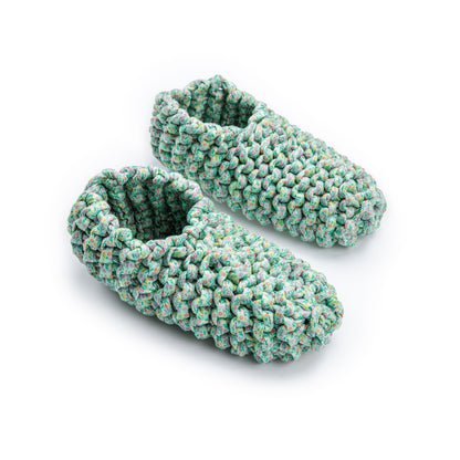 Bernat Garter Knit Slippers Garter Knit Slippers made using Bernat yarn on a white background