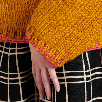 Bernat Take It From the Top Knit Pullover Brass
