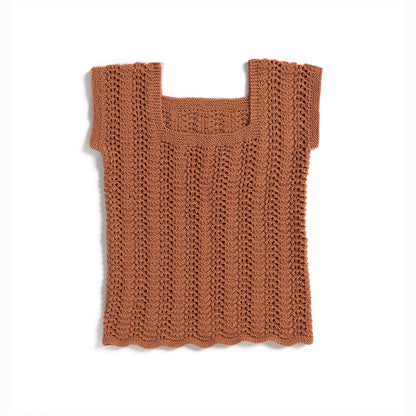 Bernat Scoop Neck Feather & Fan Knit Tunic Scoop Neck Feather & Fan Knit Tunic made using Bernat yarn