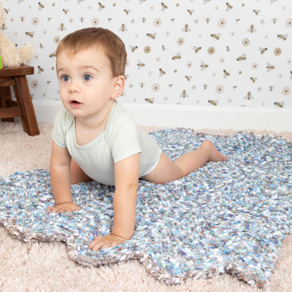 Bernat Calico Stripes Knit Blanket Knit Blanket made in Bernat Baby Blanket Yarn