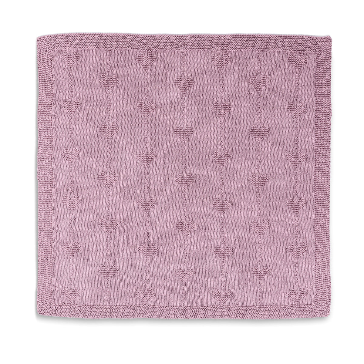 Belle Cœur Knit Baby Blanket made using Bernat yarn