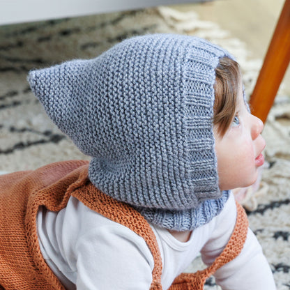 Bernat Knit Garter Little Gnome Hat Flannel