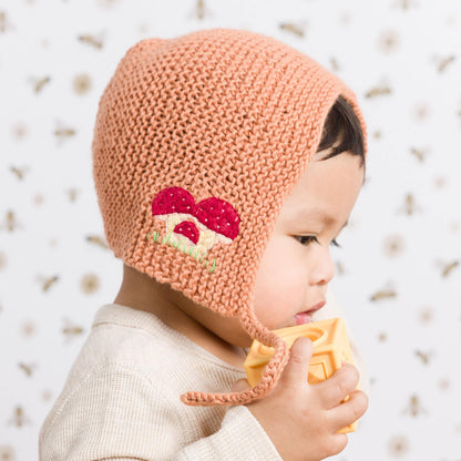 Bernat My Little Mushroom Knit Bonnet Knit Bonnet made in Bernat Yarn