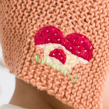 Bernat My Little Mushroom Knit Bonnet Knit Bonnet made in Bernat Yarn