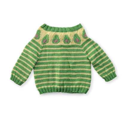 Bernat Five a Day Knit Cardigan Green Avocado