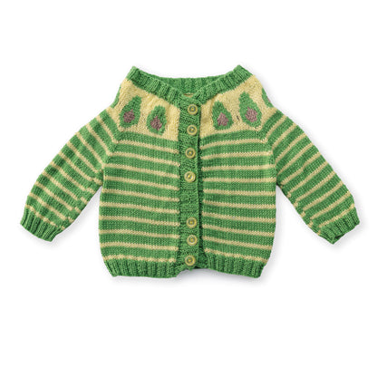 Bernat Five a Day Knit Cardigan Green Avocado