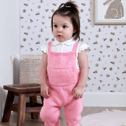 Bernat Knit Baby Overalls Prettiest Pink