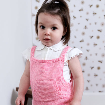 Bernat Knit Baby Overalls Prettiest Pink