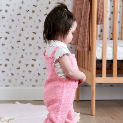 Bernat Knit Baby Overalls Prettiest Pink
