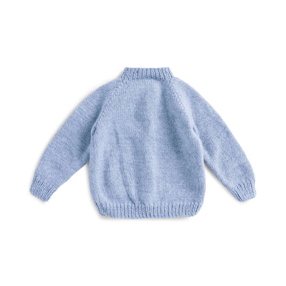 Bernat Little Floral Knit Baby Cardigan Knit Cardigan made in Bernat Softee Baby Yarn