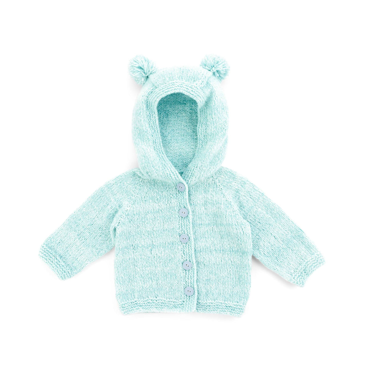 Knit Hood made in Bernat Forever Fleece Finest Yarn