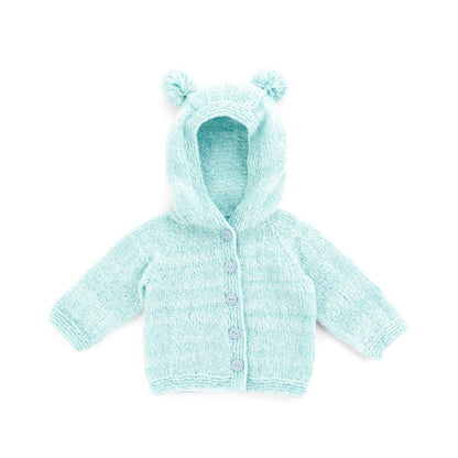Bernat Top Down Knit Jacket with Hood Knit Hood made in Bernat Forever Fleece Finest Yarn