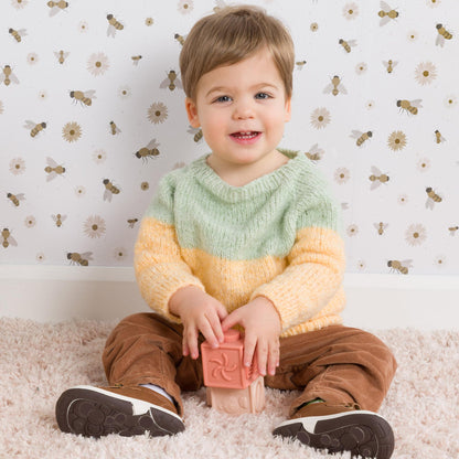 Bernat Knit Top Down Raglan Baby Pullover Knit Pullover made in Bernat Yarn