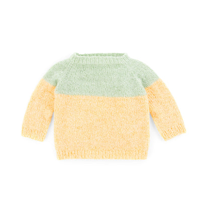 Bernat Knit Top Down Raglan Baby Pullover Knit Pullover made in Bernat Yarn