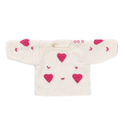 Bernat Heart Baby Pullover to Knit Heart Baby Pullover To Knit made using Bernat yarn